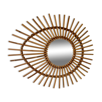 Miroir rotin