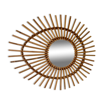 Rattan mirror