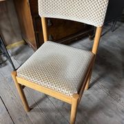 Baumann wood and velvet chair, Scandinavian spirit, vintage, 60s