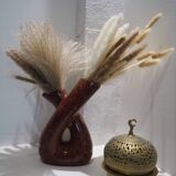 Red and orange double opening vase