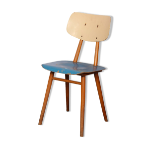 chaise vintage bleue