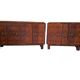 Coppia di credenze Art Deco anni '30 in radica