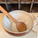 Flat bowl bowl in old Digoin stoneware