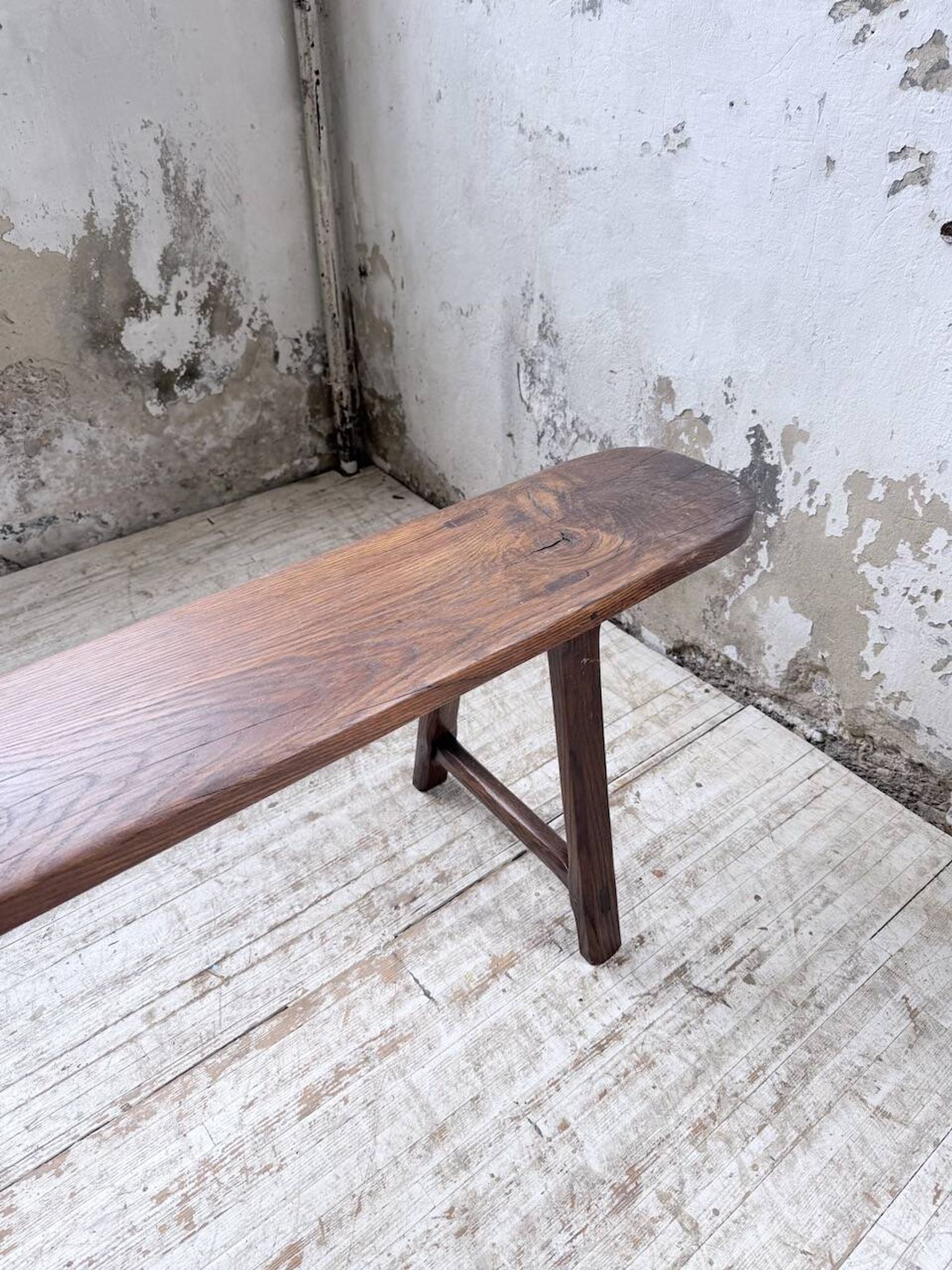Banc de ferme chêne 1950
