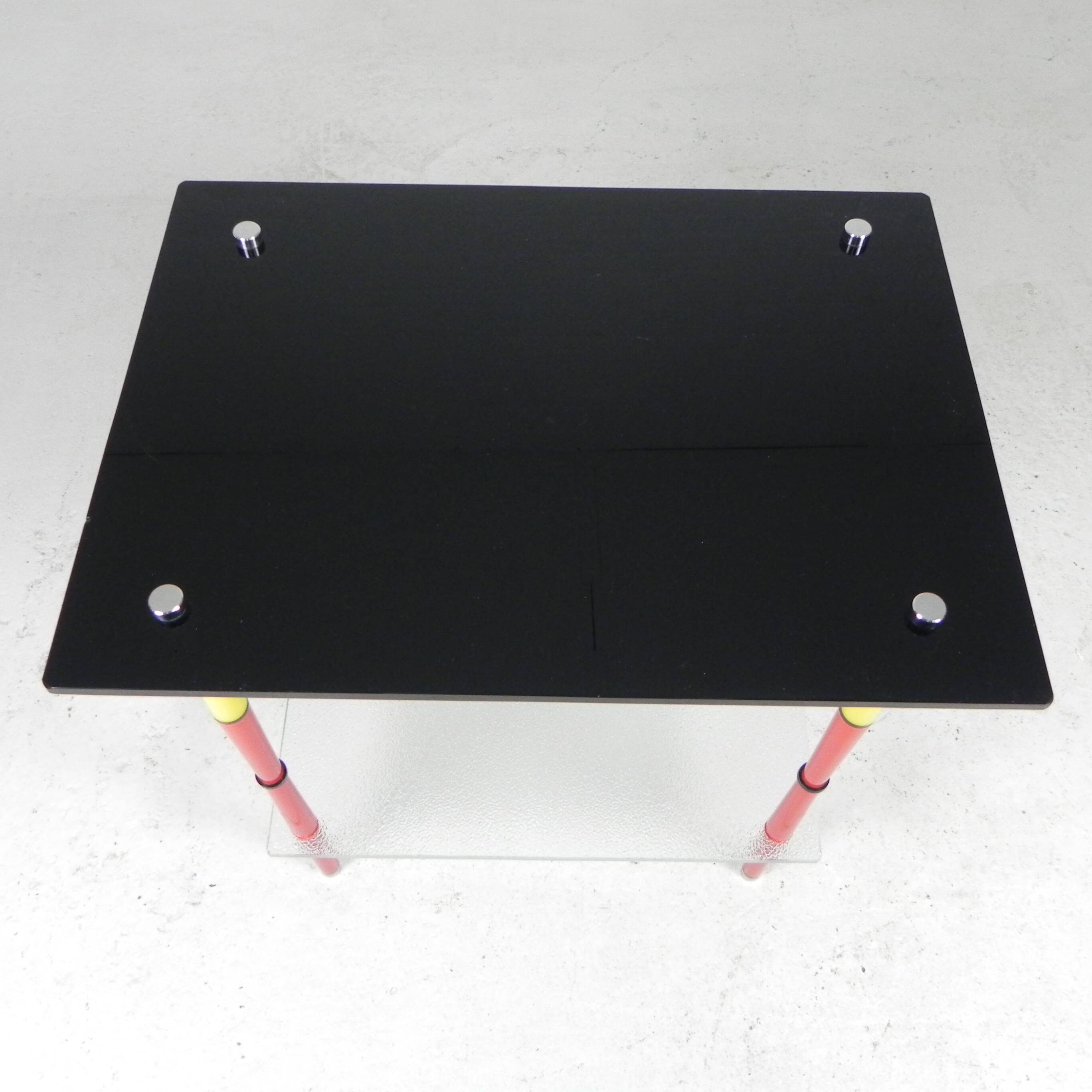 Arlecchino table with 2 glass plates, 1950s