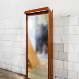 Specchio da ingresso vintage in teak, Italia, anni '50