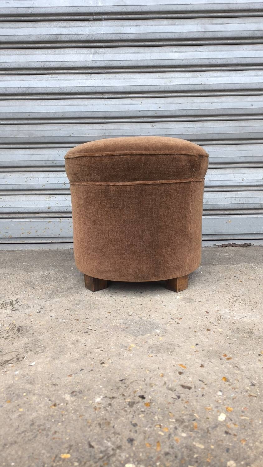 1960s velvet pouf