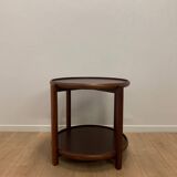 Danish beech side table, 1980