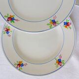 4 dessert plates of Gien model Nice