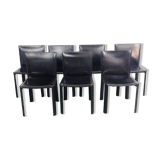 Set of 6 De Couro chairs