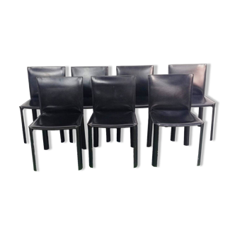 Set of 6 De Couro chairs