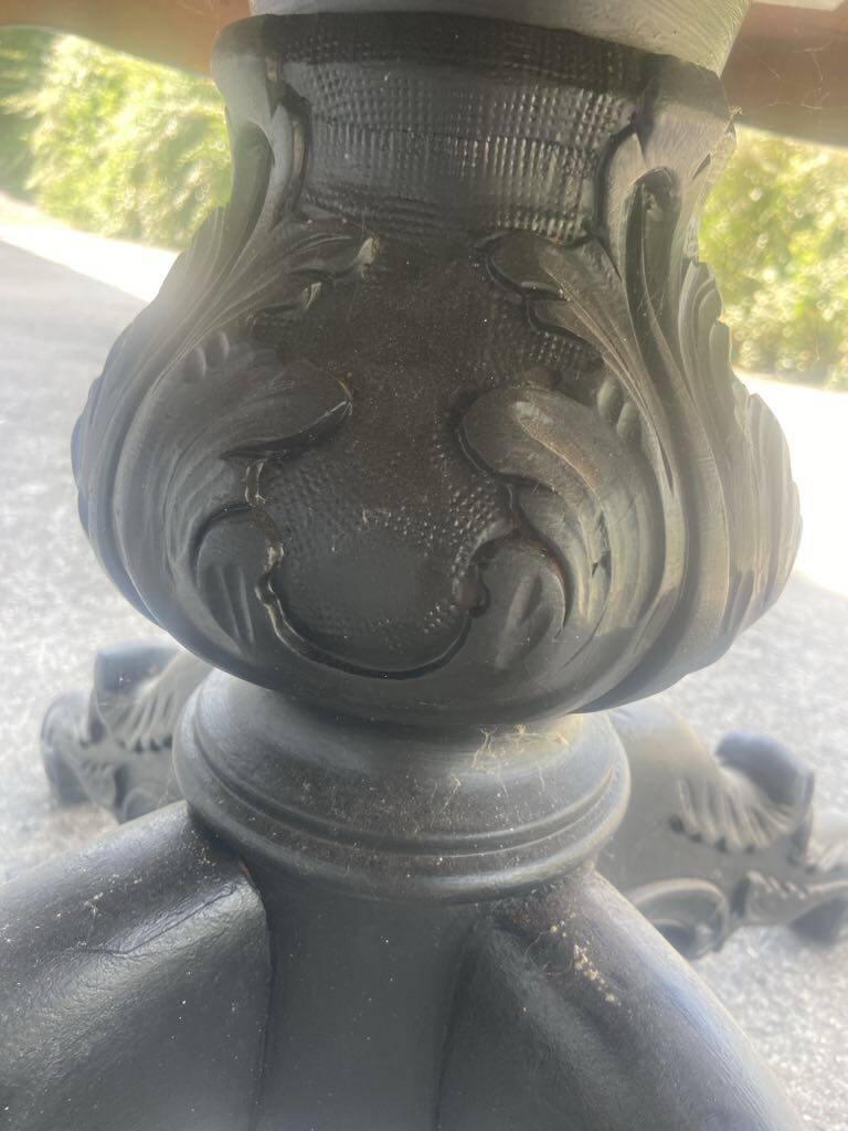 Round burr walnut coffee table