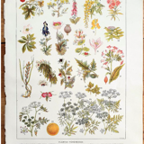 Ancienne planche botanique années 20 Vénéneuses