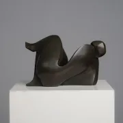 Abstract bronze female figure sculpture by Francine Govers, Netherlands, 1990s