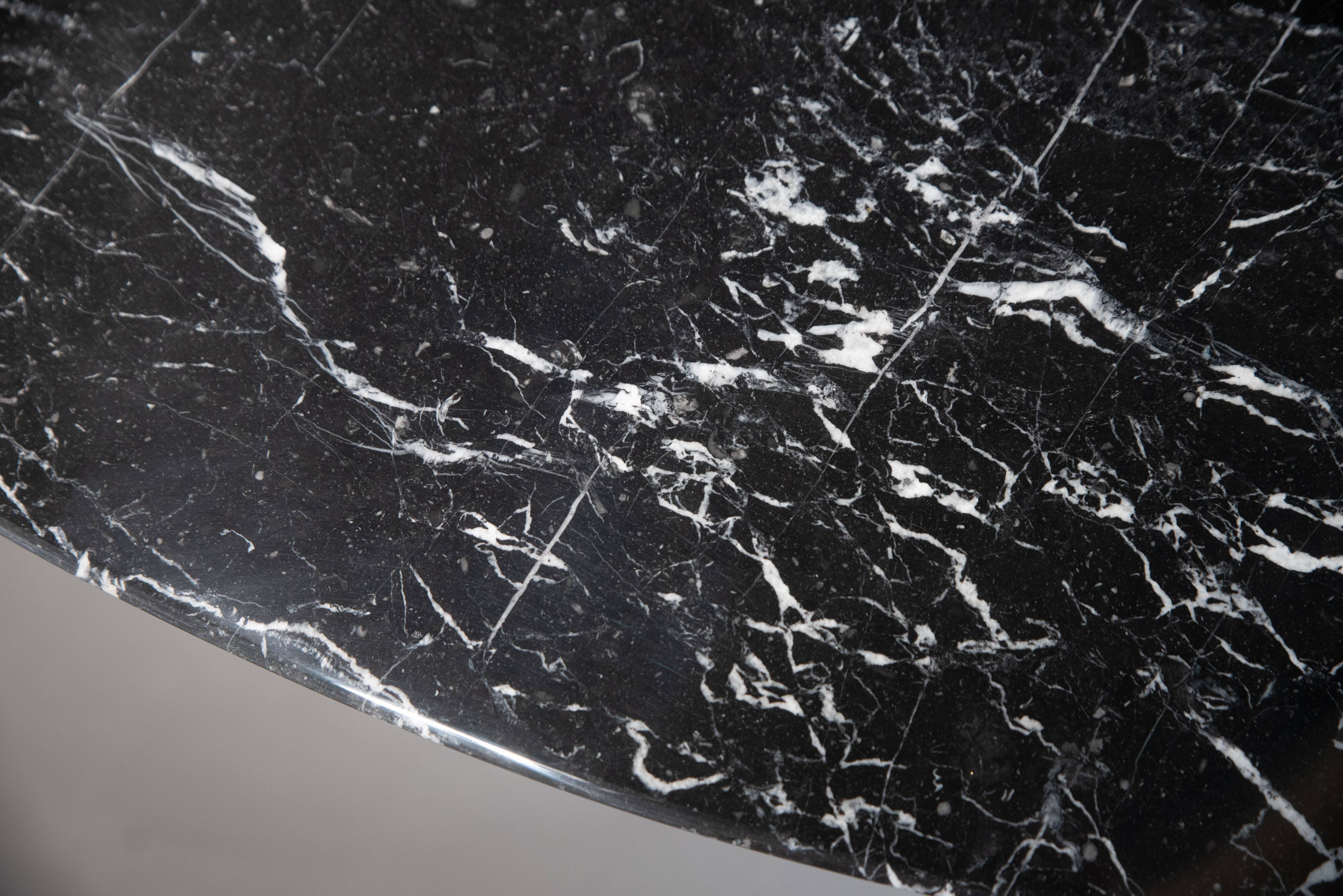 Originele Knoll Tulip ovale 198x121cm Nero Marquina glanzend in NIEUWSTAAT!