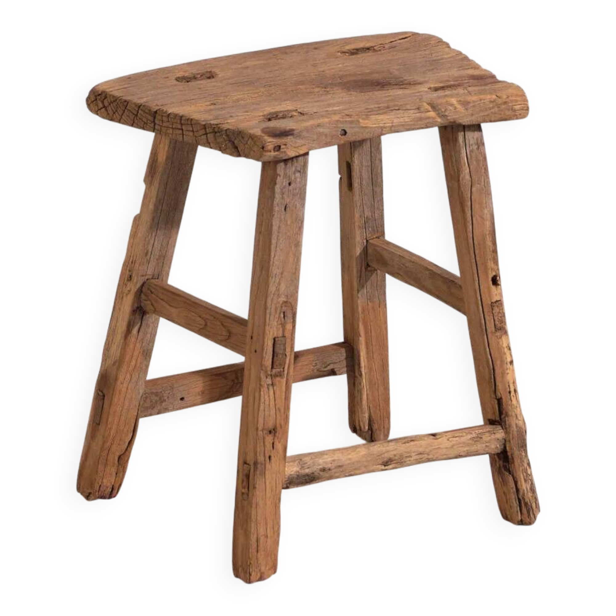 Tabouret ancien de style primitif (c.1900) #5