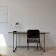 Bureau en métal et verre fumé, années 70