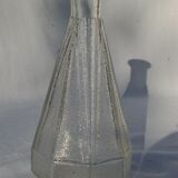Ancien pichet carafe pot à eau de bistrot en verre moulé 1950s