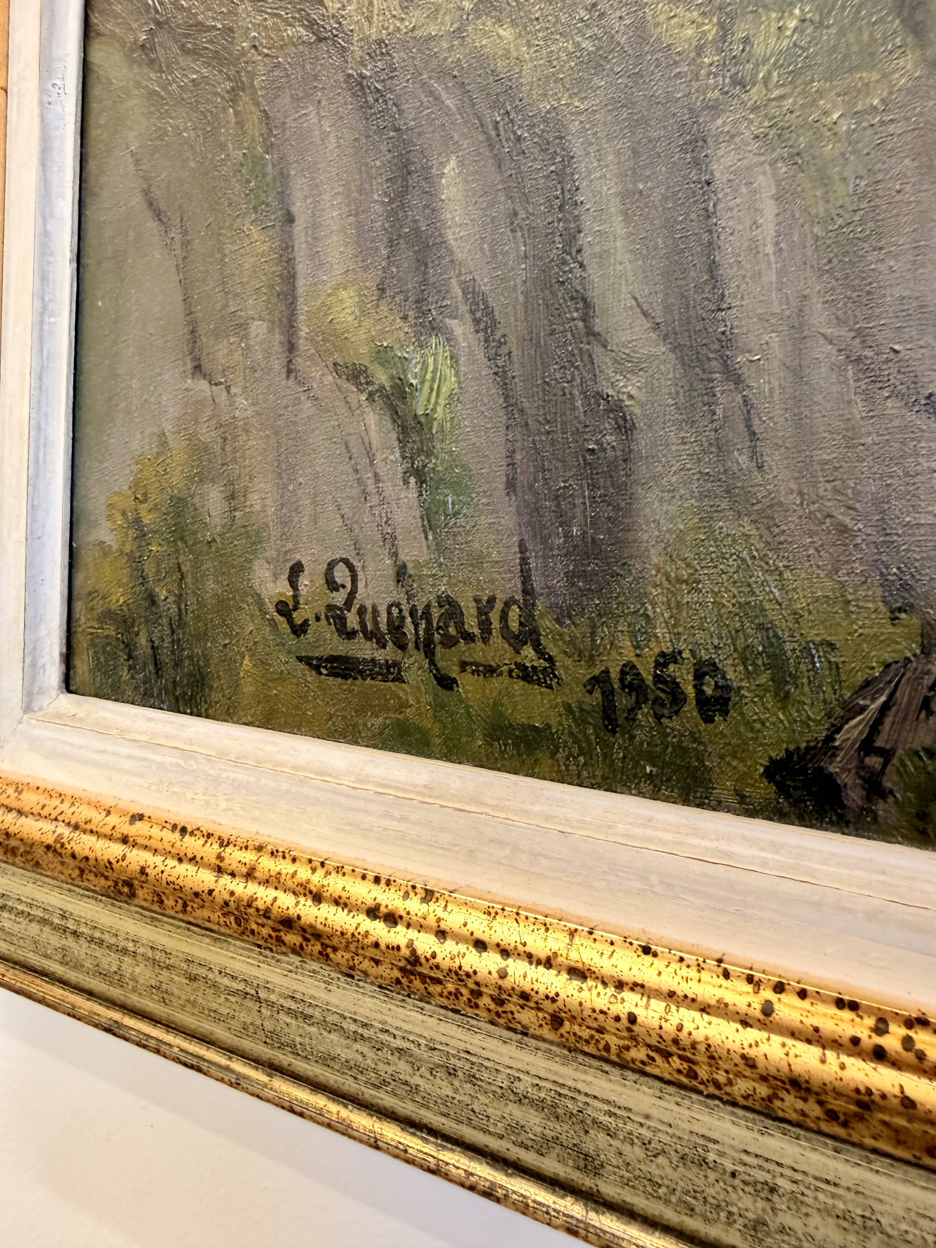 Oil on canvas Lucien Quénard (1902-1995) – Mountain landscape