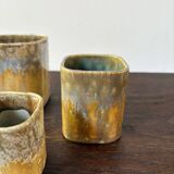 Set of 3 Art Nouveau flower pots by Gustav de Bruyn