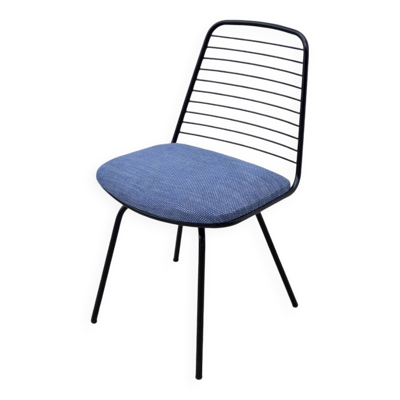 Chaise de jean-louis bonnant en métal et tissu, 1950