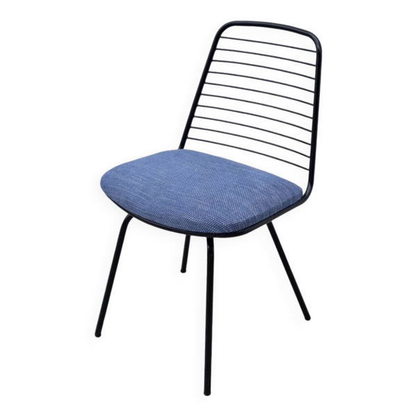 Chaise de jean-louis bonnant en métal et tissu, 1950