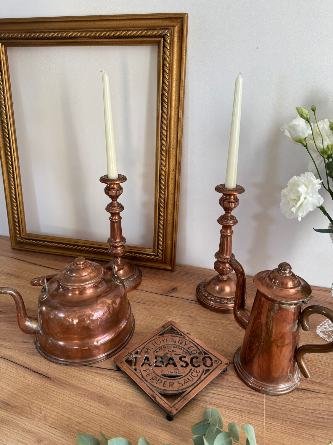 Vintage copper coffee pot