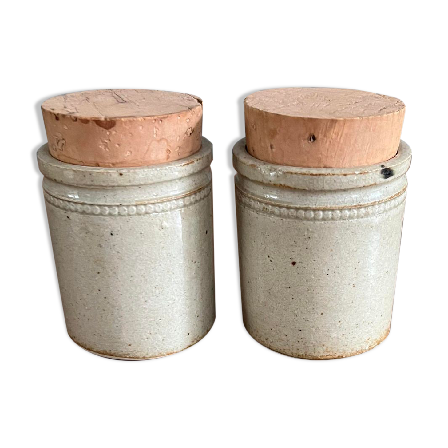 Bourdon Frère Paris stoneware spice jars