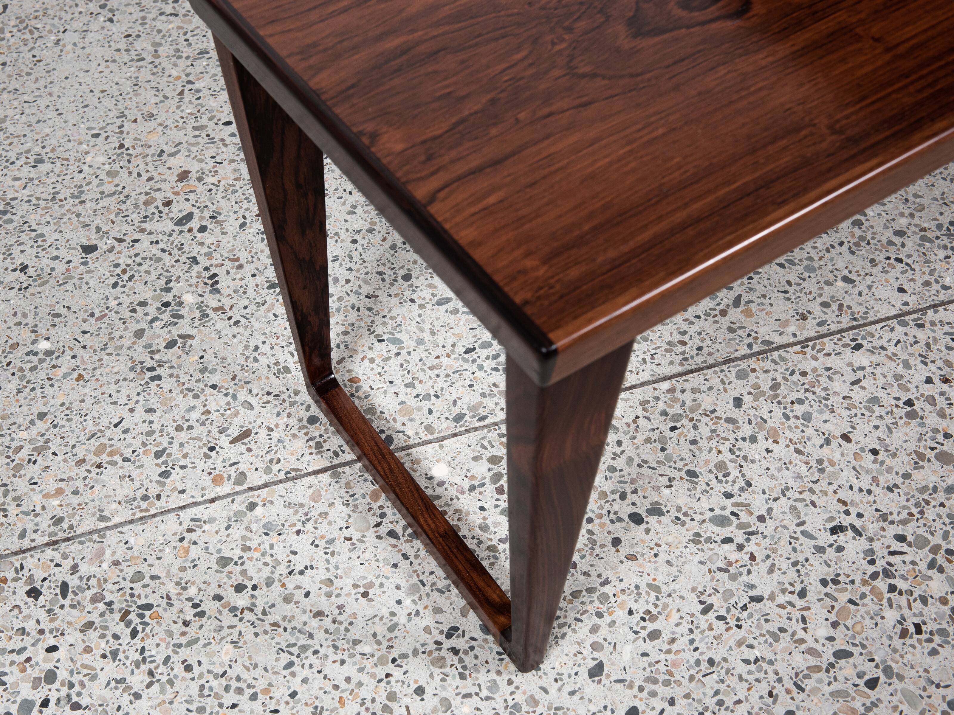 Danish set: mirror, bench, container in rosewood by Aksel Kjersgaard, 1960s