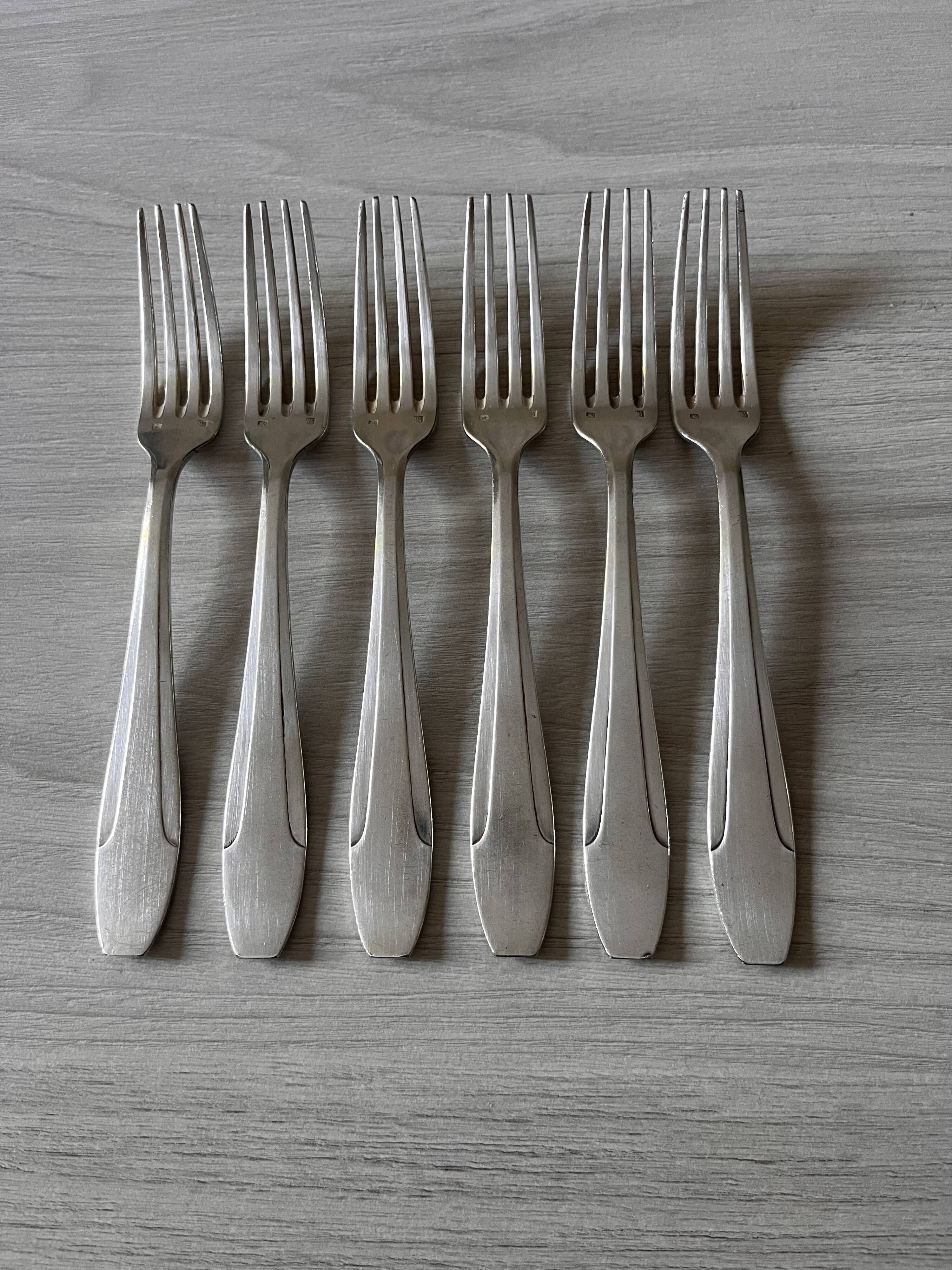 Antique silver-plated forks