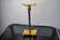 Brutalist candlestick by David Marshall, bronze and aluminum, Spain, 1970