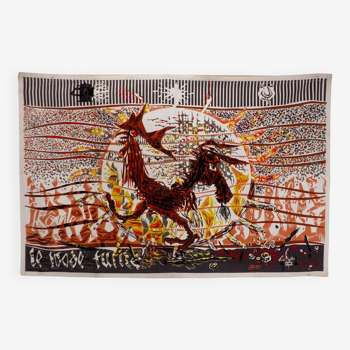 Rooster Tapestry Delevallez 1967