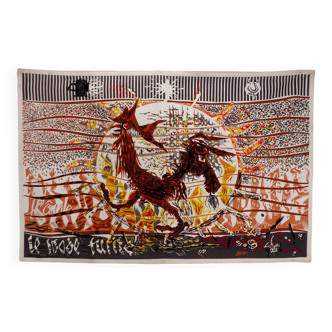 Rooster Tapestry Delevallez 1967