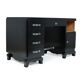 Art deco desk in black piano lacquer
