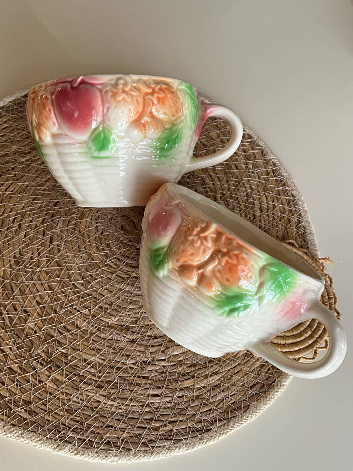 Two barbotine cups