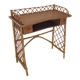 Vintage – beautiful Retro desk in bamboo wood, rattan and glass – 2 drawers – 60s – L.Sognot inspiration