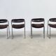 Chaises de salle à manger chromées italiennes