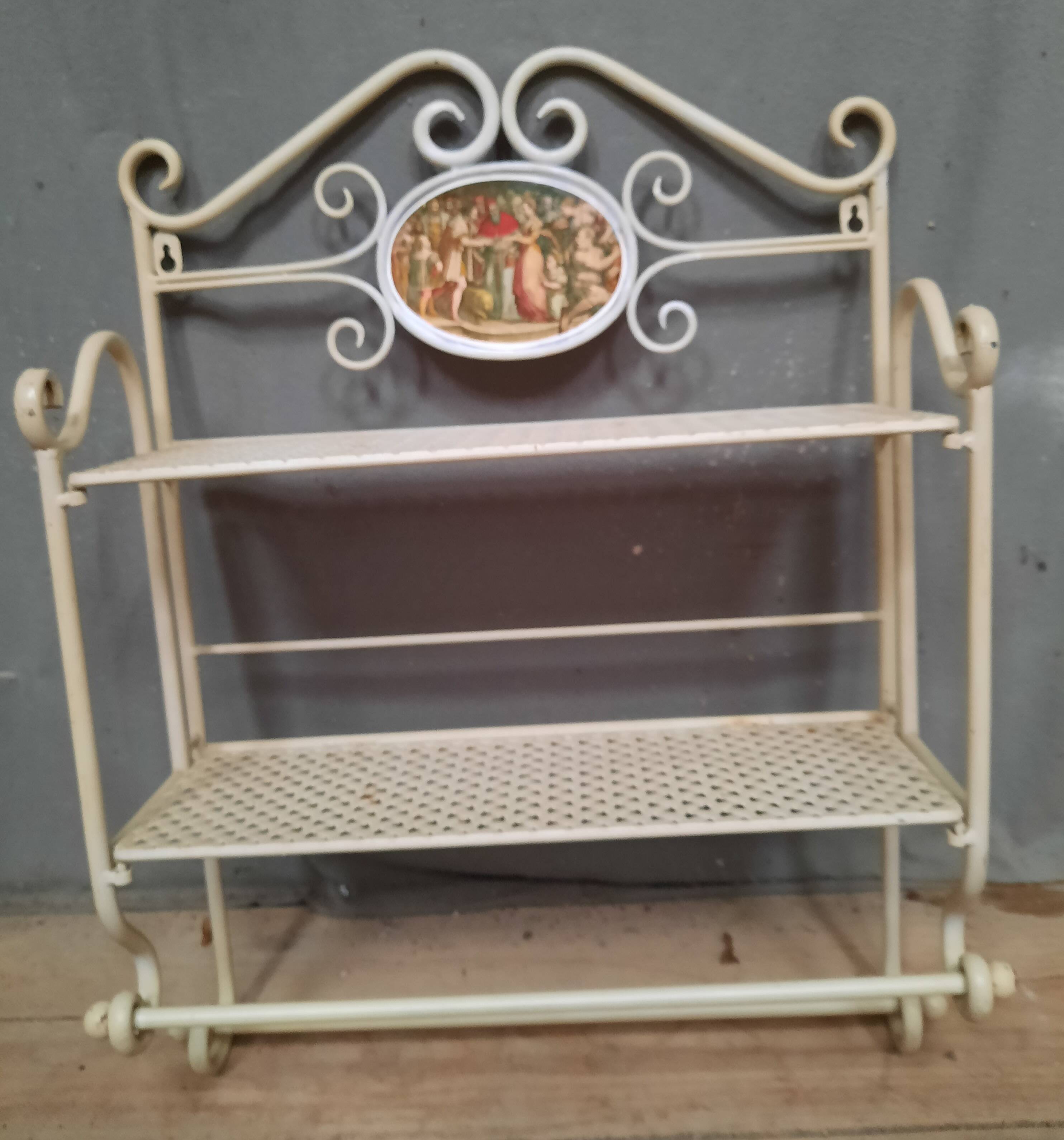 Metal wall shelf