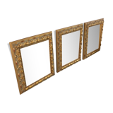 Triptych of ancient gilded mirrors