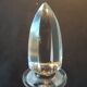 Carafe vintage en verre cristallin gravé – bouchon taillé assorti