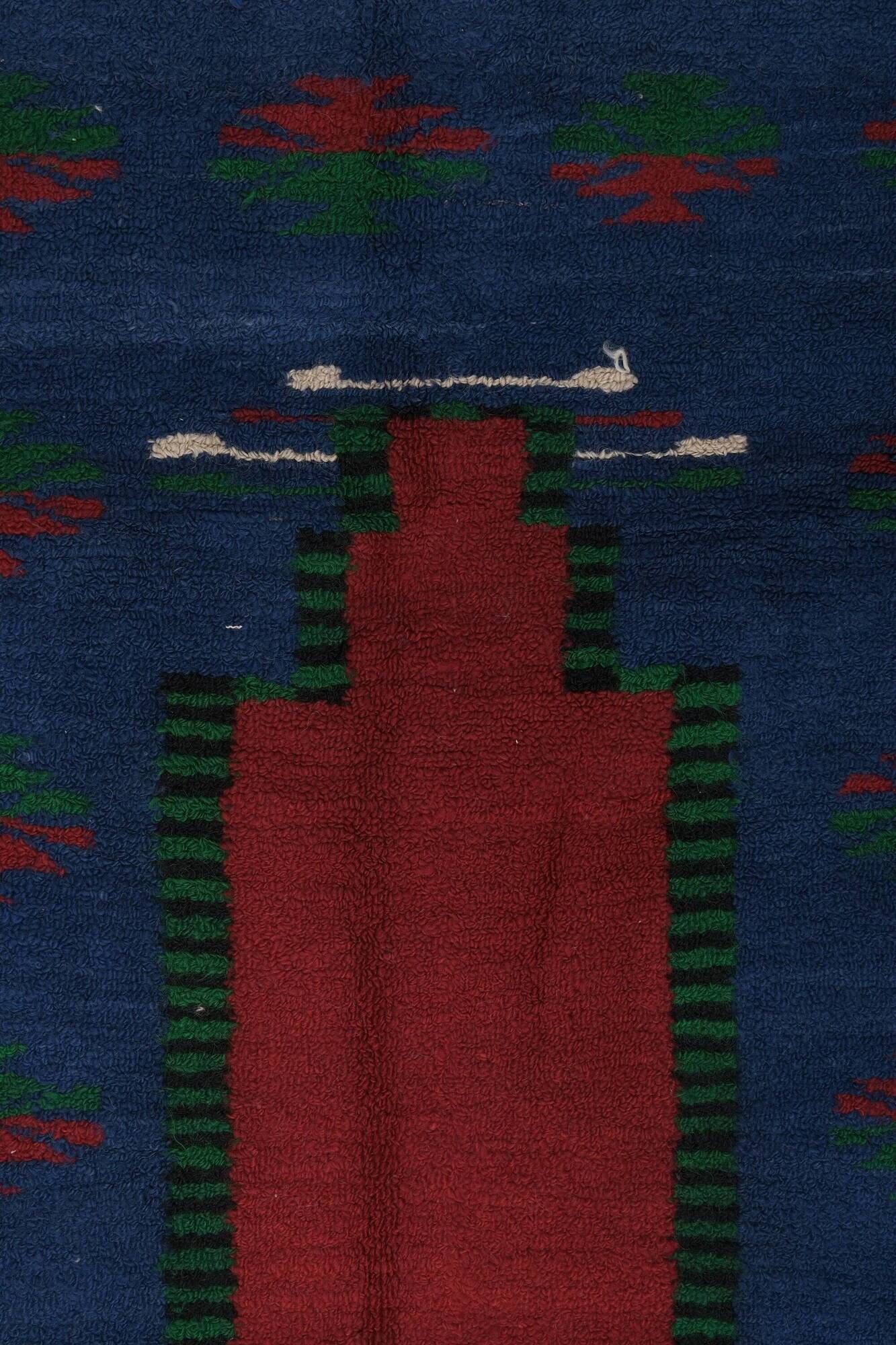 Vintage Turkish handmade rug 114x163 cm