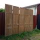 Lot de 5 anciennes boiseries en pin ou portes de séparation