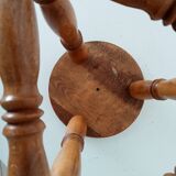 Vintage tripod stool in beech wood.