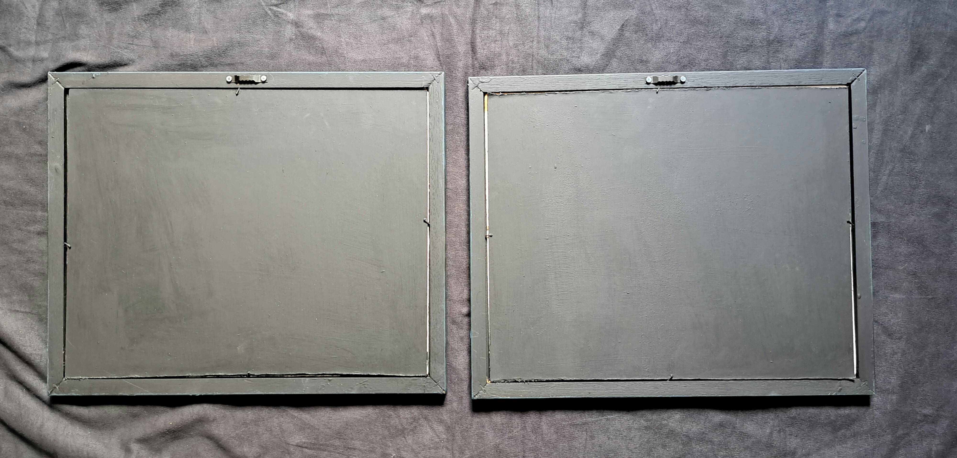 Pair of post-impressionist paintings signed BERJONNEAU, oil on cardboard.