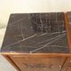 Large buffet with 2 bodies in walnut and marble