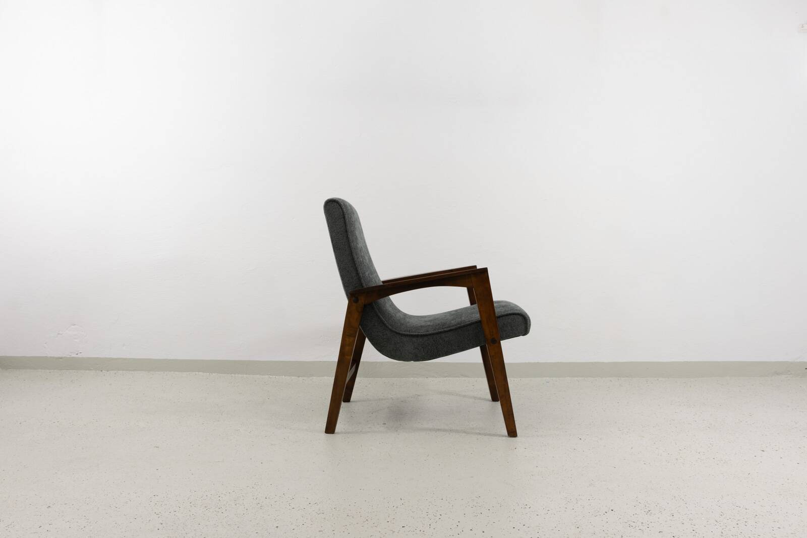 Mid-Century Grey Armchair, 1960's, Poland