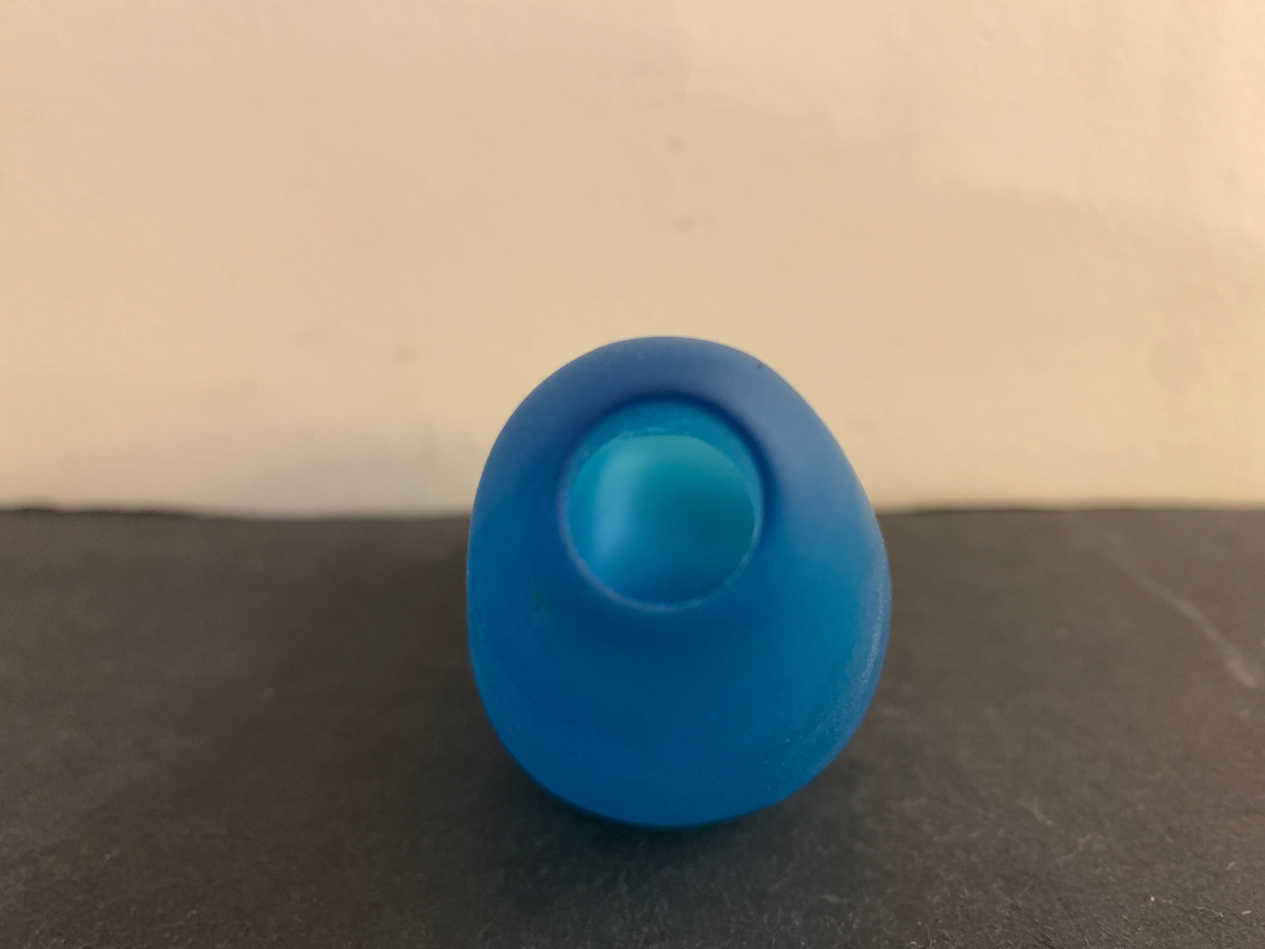 Daum blue vase by Philippe Starck, strangeness model, 1988