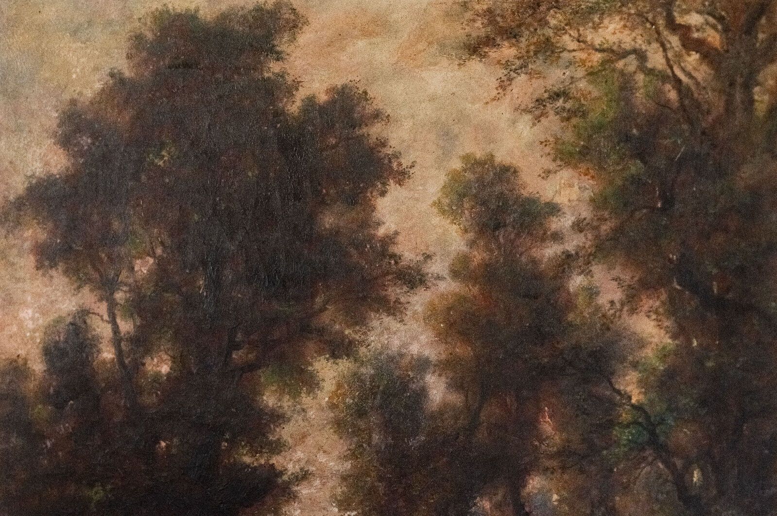 Oil on canvas setting sun the Alsace trough by Meyer