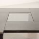 Square Black Lacquered Plywood Coffee Table with Smoked Glass Panel, 1970s