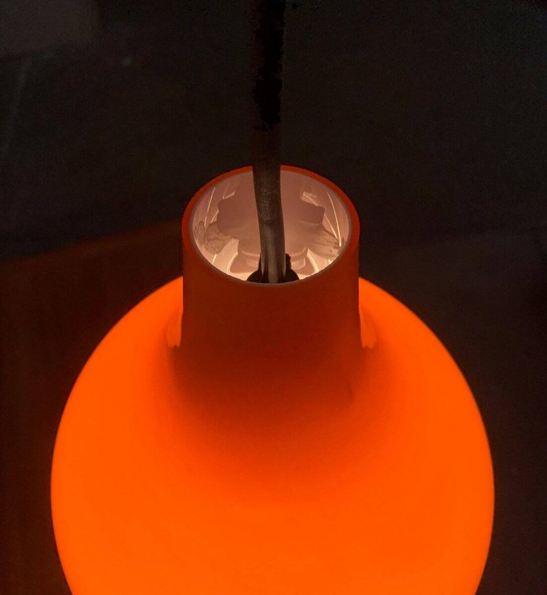 Mid-Century German Glass Pendant Lamp AH by Peill & Putzler, Set of 3